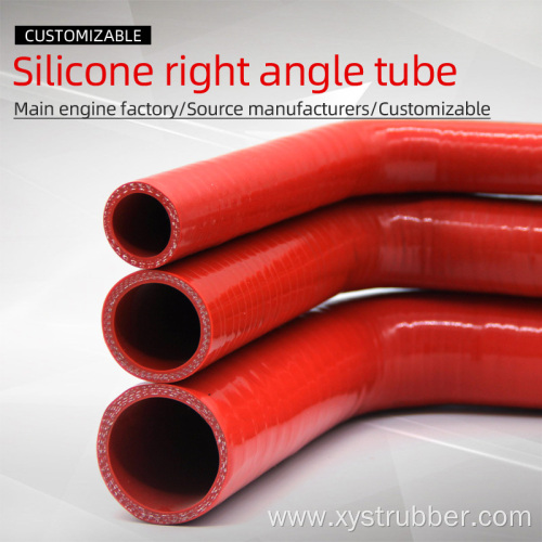 Flexible heat resistant 90 degree silicone elbow hose